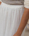 BASERANGE Elastic waist skirt Comfortable French BAS-SKFO-LC-SU25-UNDYED